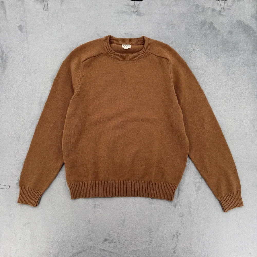 J. Crew Heritage‎ Cotton Crewneck Sweater Heather Camel Men's Size XL